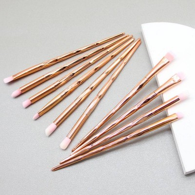 10pcs cosmetic make up brush Gold color makeup brushes set