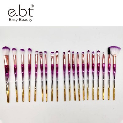 E.bt12# Hot Sale 20pcs Professional Eye Make Up Brushing Set Eyeshadow Eyebrow Foundation Brush Set Cosmetic